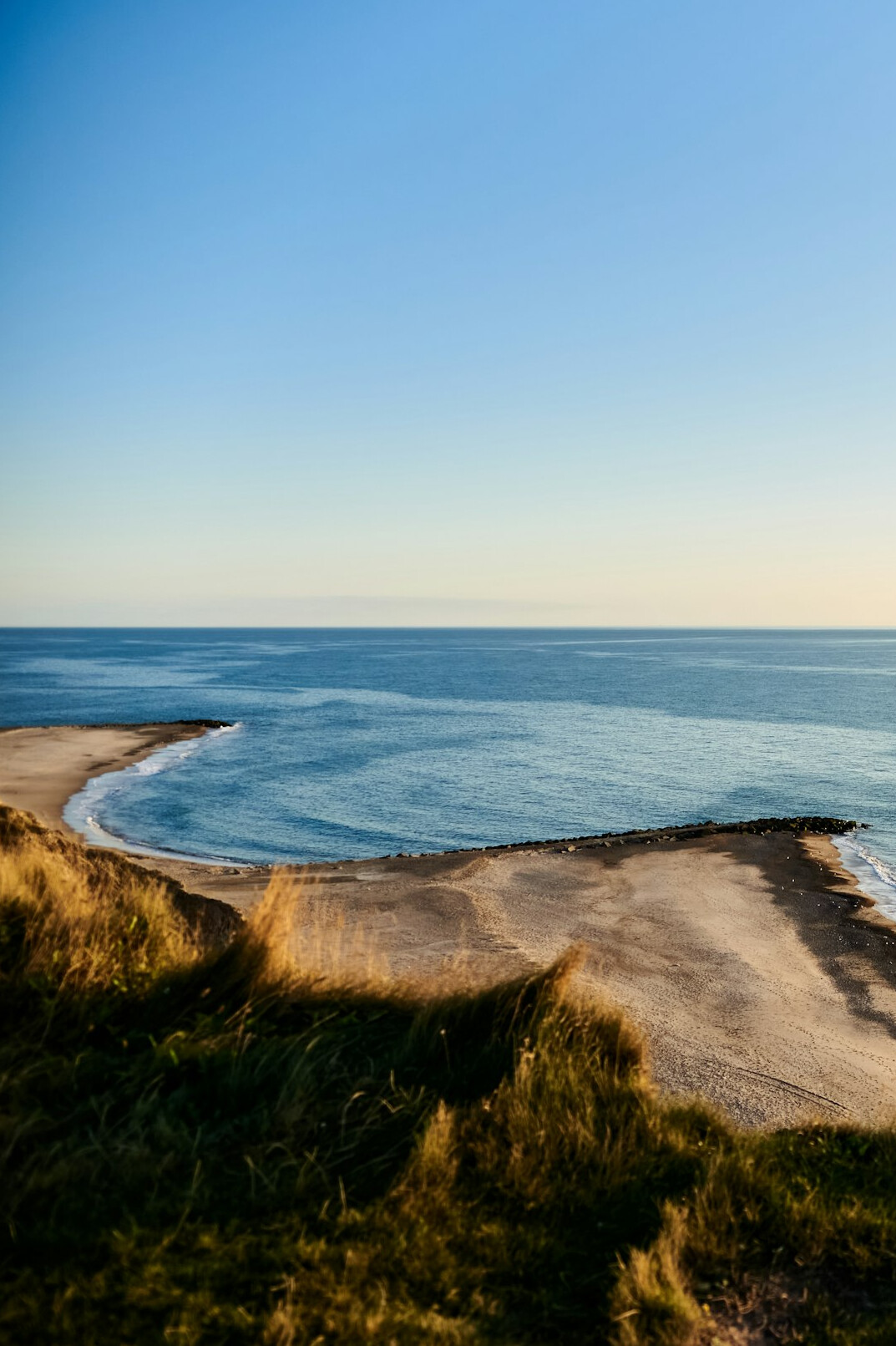 sunset over north sea denmark